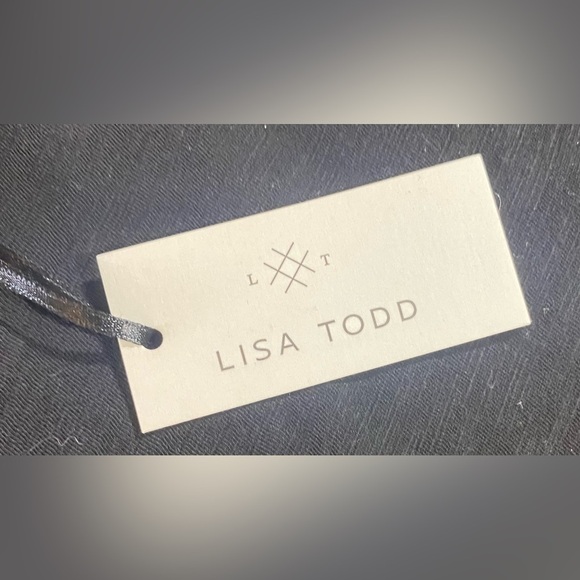 Lisa Todd Short Sleeve Blouse/Tunic Size Small Black/White NEW Drawstring Hem - Picture 5 of 8